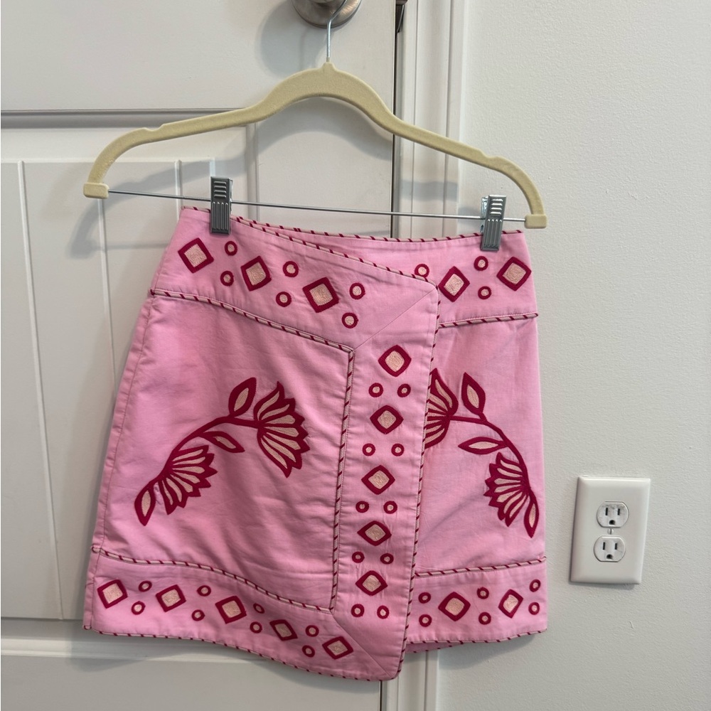 Significant Other Floral Embroidered Mini Skort